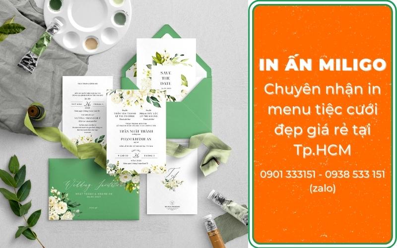 In menu tiệc cưới chuyên nghiệp – Nhanh – Đẹp – Khác biệt