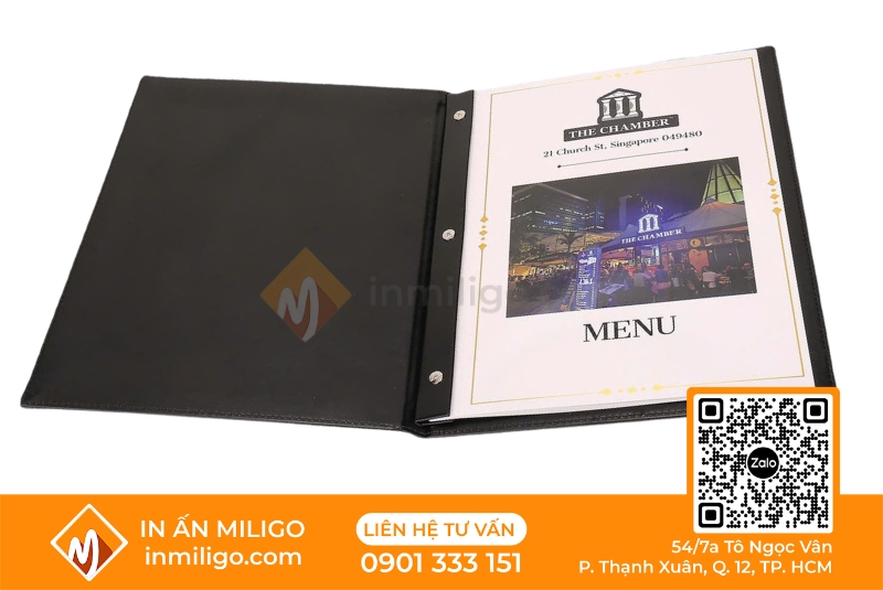 in menu bìa cứng