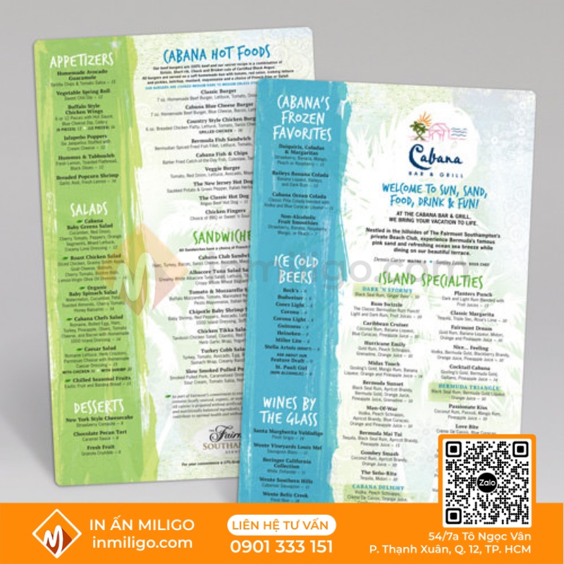 in menu bìa cứng