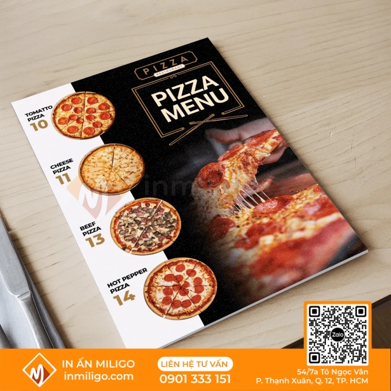 in menu bìa cứng
