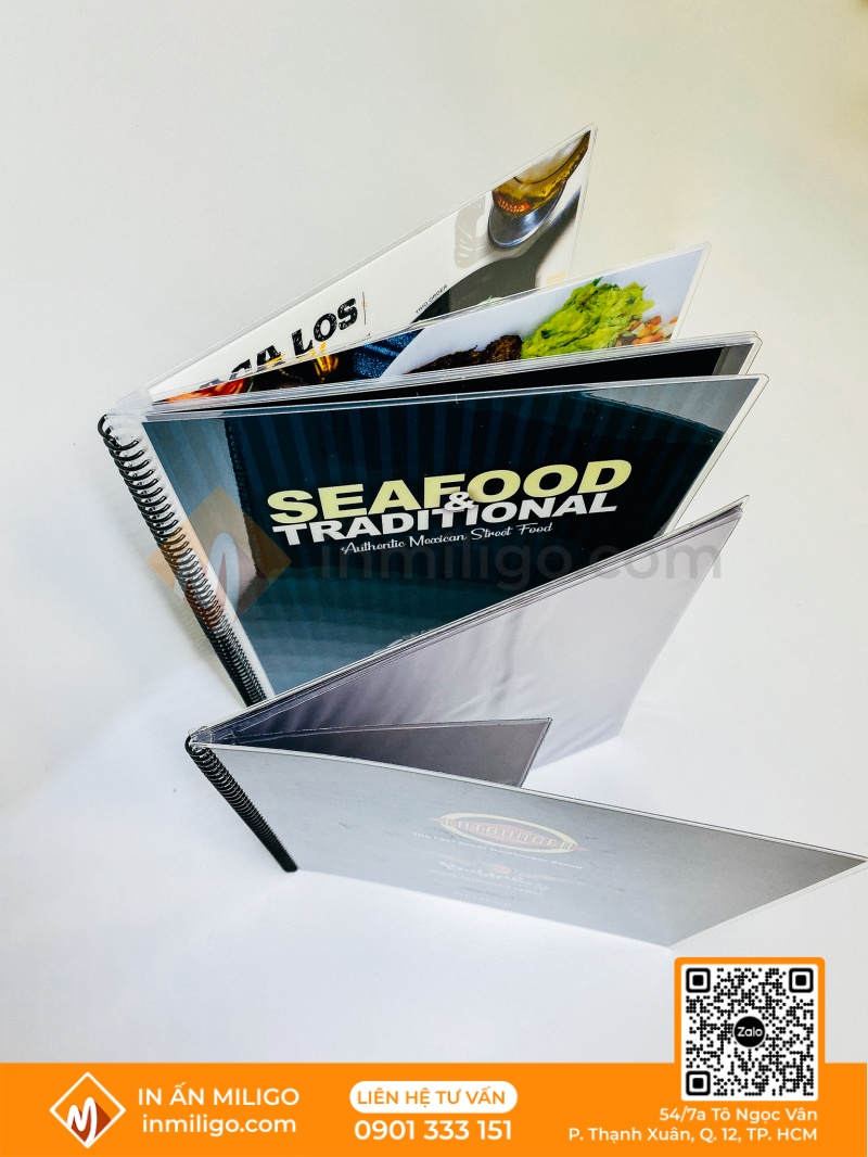 in menu bìa cứng
