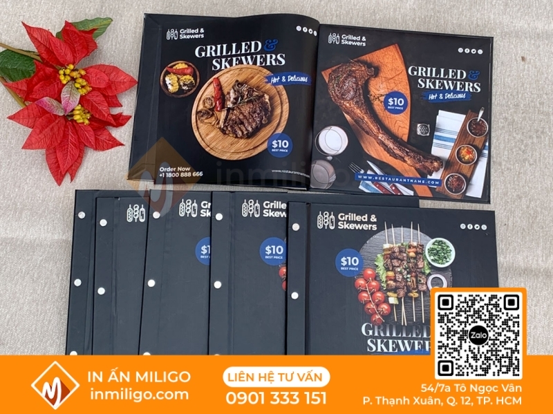 in menu nhà hàng