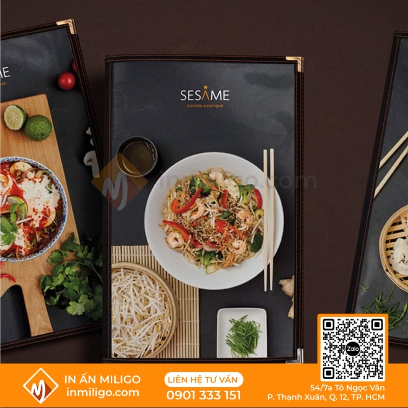 in menu nhà hàng