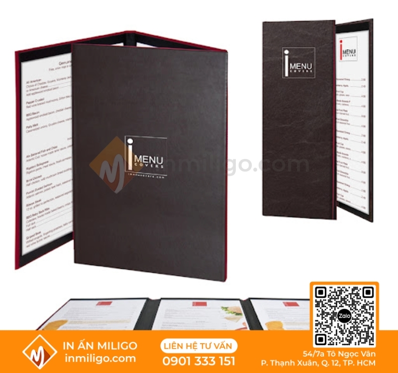 in menu nhà hàng