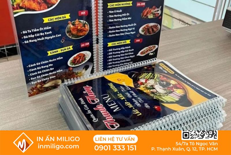 in menu nhựa