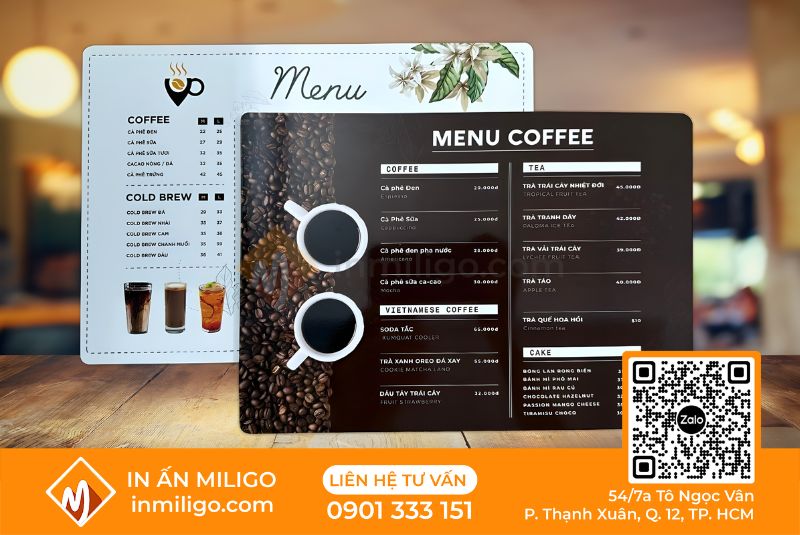 in menu nhựa