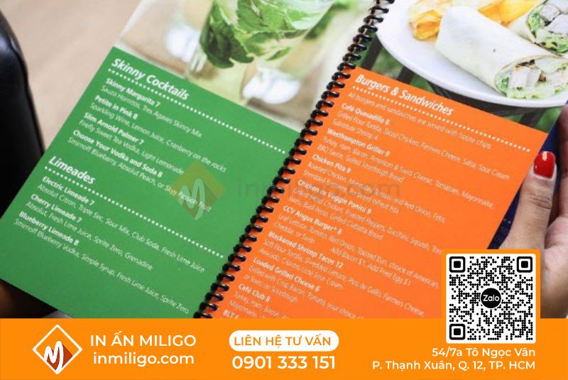 in menu nhựa