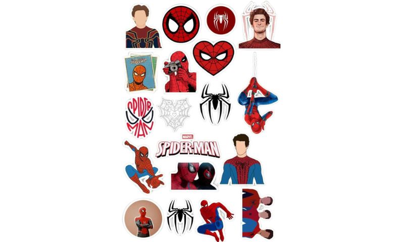 Mẫu hình sticker spiderman cho bé trai