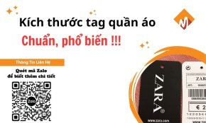 Các kích thước tag quần áo phổ biến, chuẩn nhất hiện nay