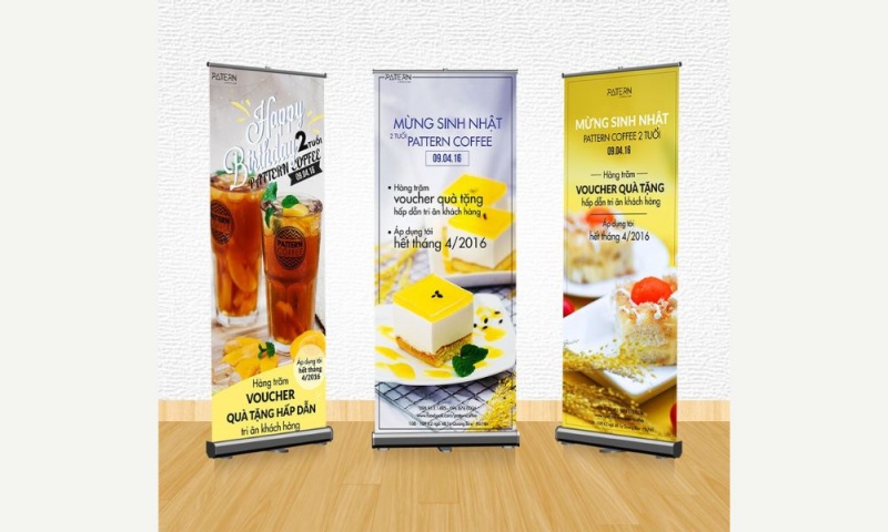 Mẫu standee khai trương quán cafe 3