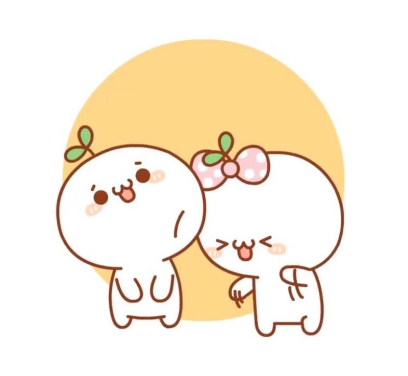 Mẫu sticker lá chona đang trò chuyện với bạn vui vẻ