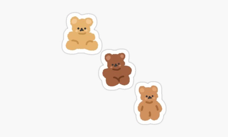 Sticker cute gấu béo ngộ nghĩnh