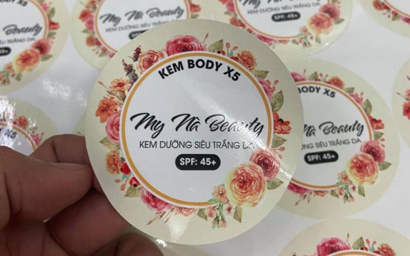 Tem kem body hoa hồng đơn giản, đẹp