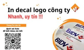 In decal logo công ty