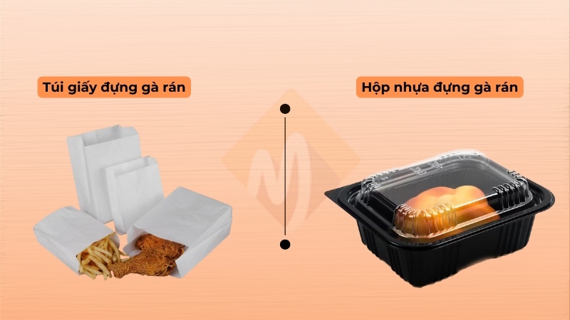 In túi giấy đựng gà rán