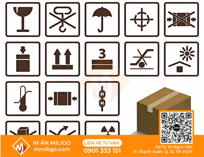 biểu tượng in trên thùng carton