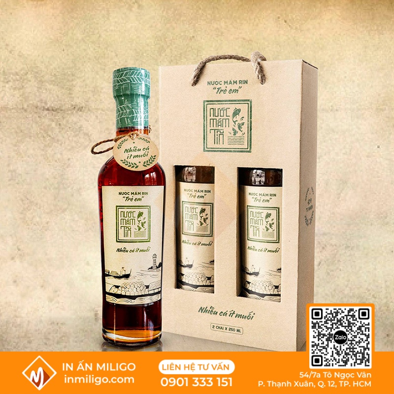 in hộp giấy đựng nước mắm
