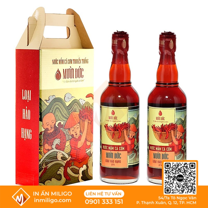 in hộp giấy đựng nước mắm