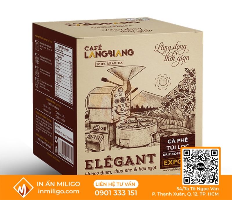 in hộp đựng cà phê