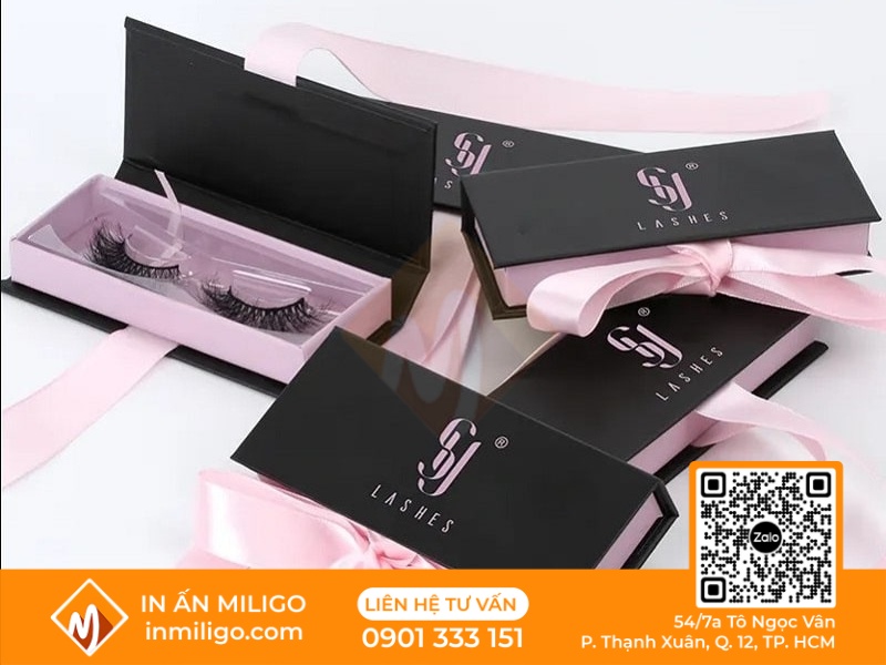 in hộp giấy đựng lông mi giả