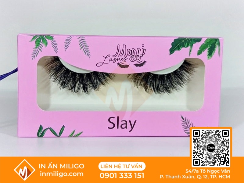 in hộp giấy đựng lông mi giả