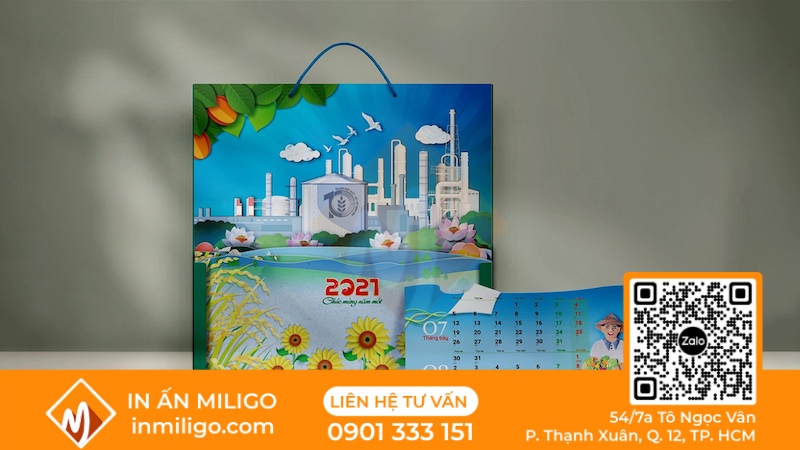 in túi đựng lịch