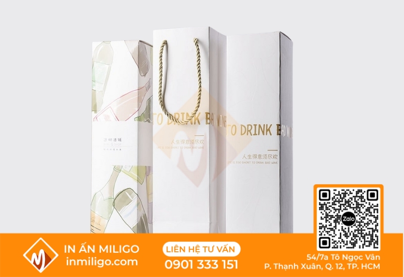 in túi giấy đựng rượu