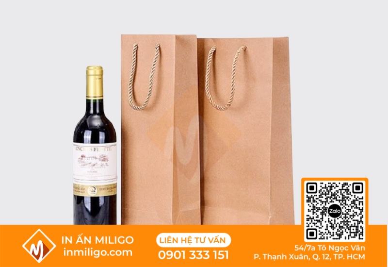in túi giấy đựng rượu
