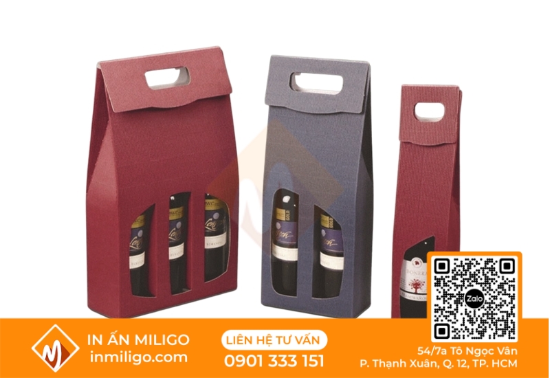 in túi giấy đựng rượu