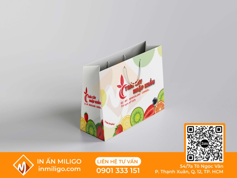 in túi giấy đựng hoa quả
