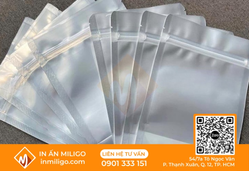 in túi zip bạc