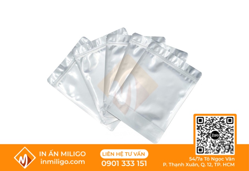 in túi zip bạc