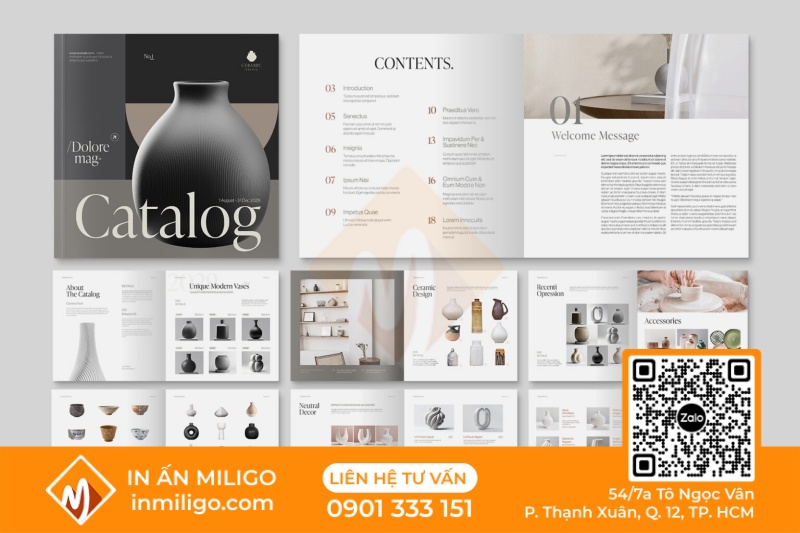 khổ giấy in catalogue