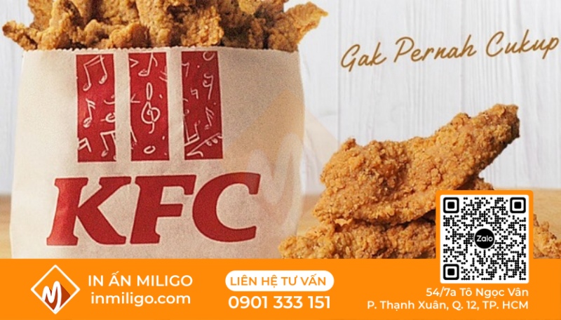 In túi giấy đựng gà rán