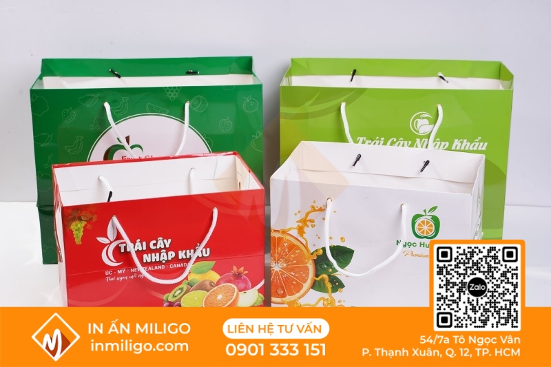 in túi giấy đựng hoa quả