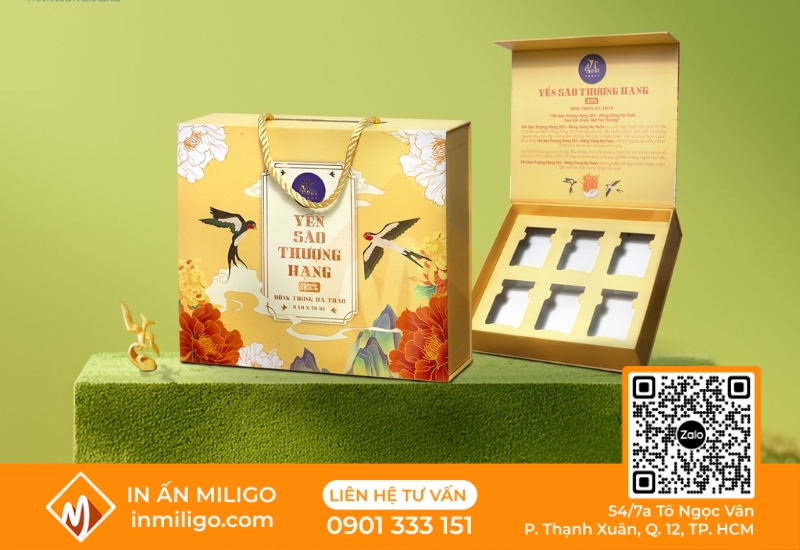 in hộp yến sào