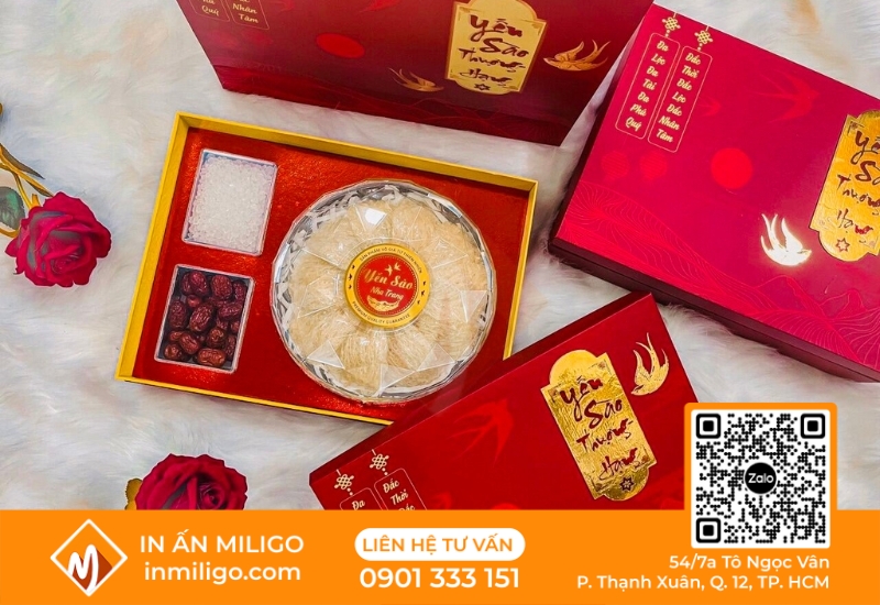 in hộp yến sào