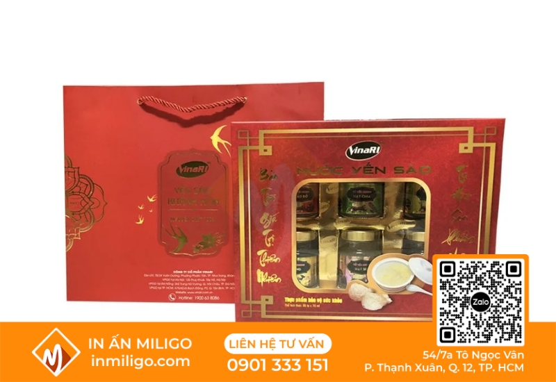 in hộp đựng yến sào