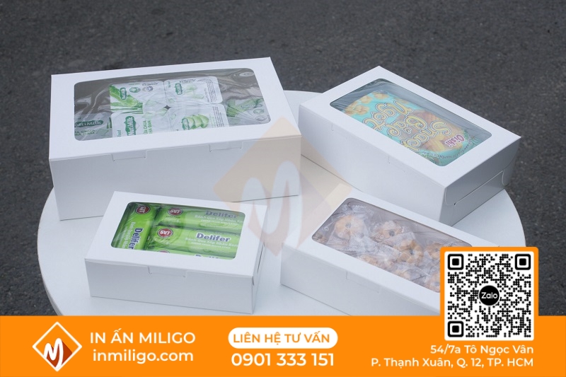 in hộp giấy đựng bánh