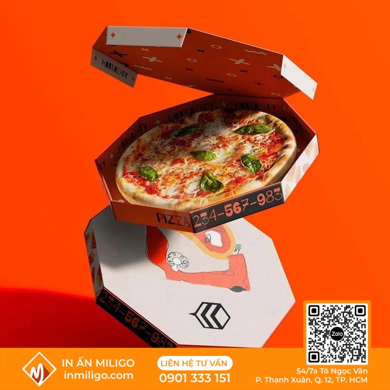 in hộp pizza