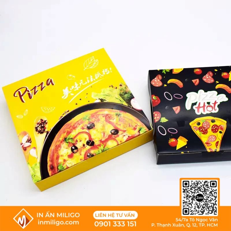 in hộp pizza
