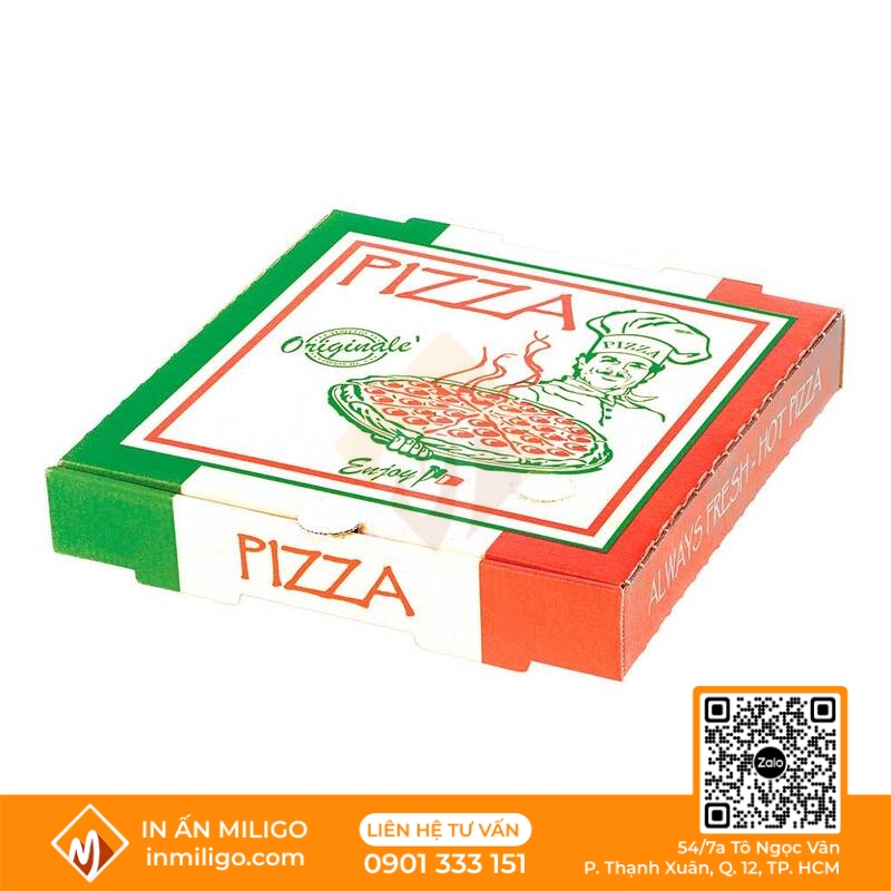 in hộp pizza