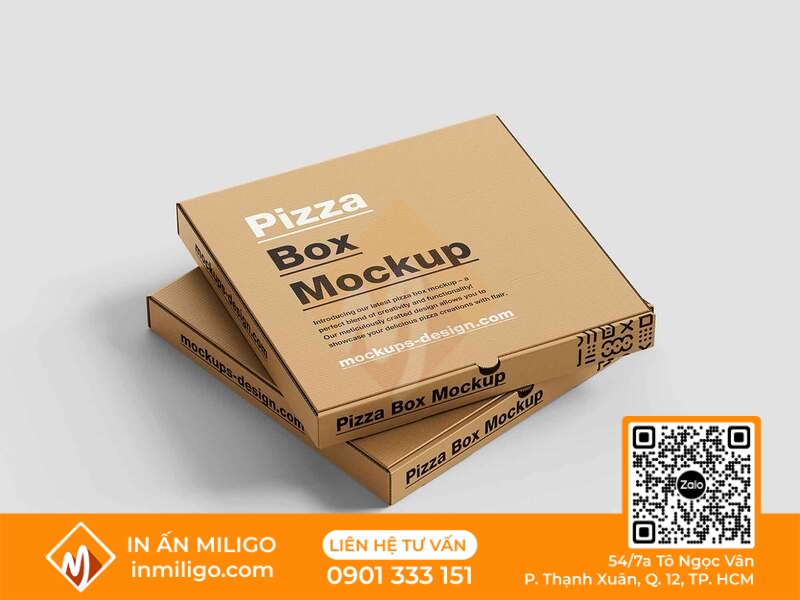 in hộp pizza