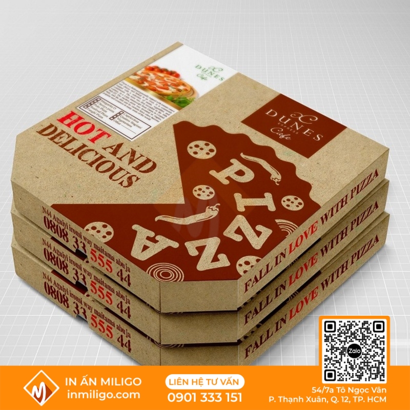 in hộp pizza