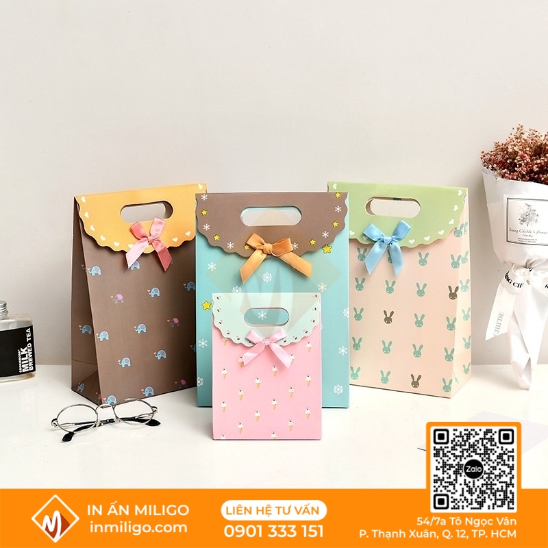 in túi giấy đựng mỹ phẩm