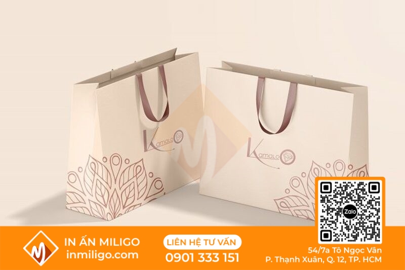 in túi giấy đựng mỹ phẩm