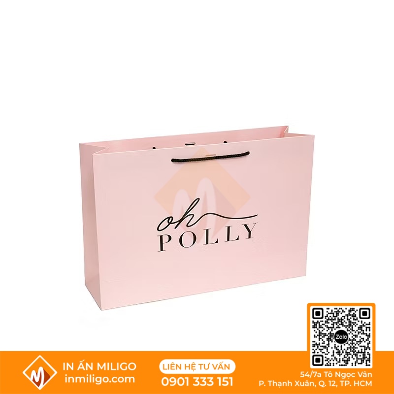 in túi giấy đựng quần áo