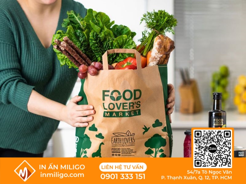 in túi giấy đựng thực phẩm