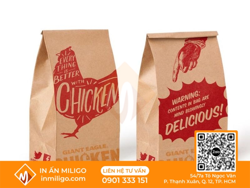 in túi giấy đựng thực phẩm