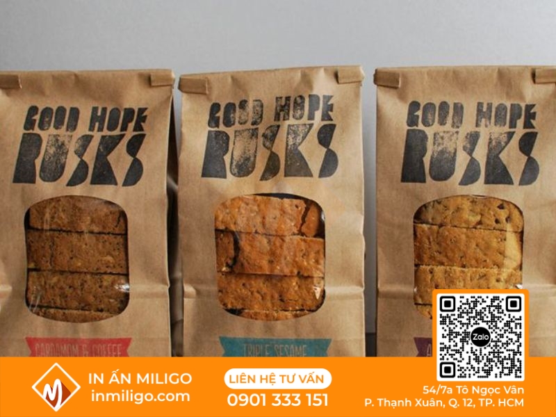 in túi giấy đựng thực phẩm